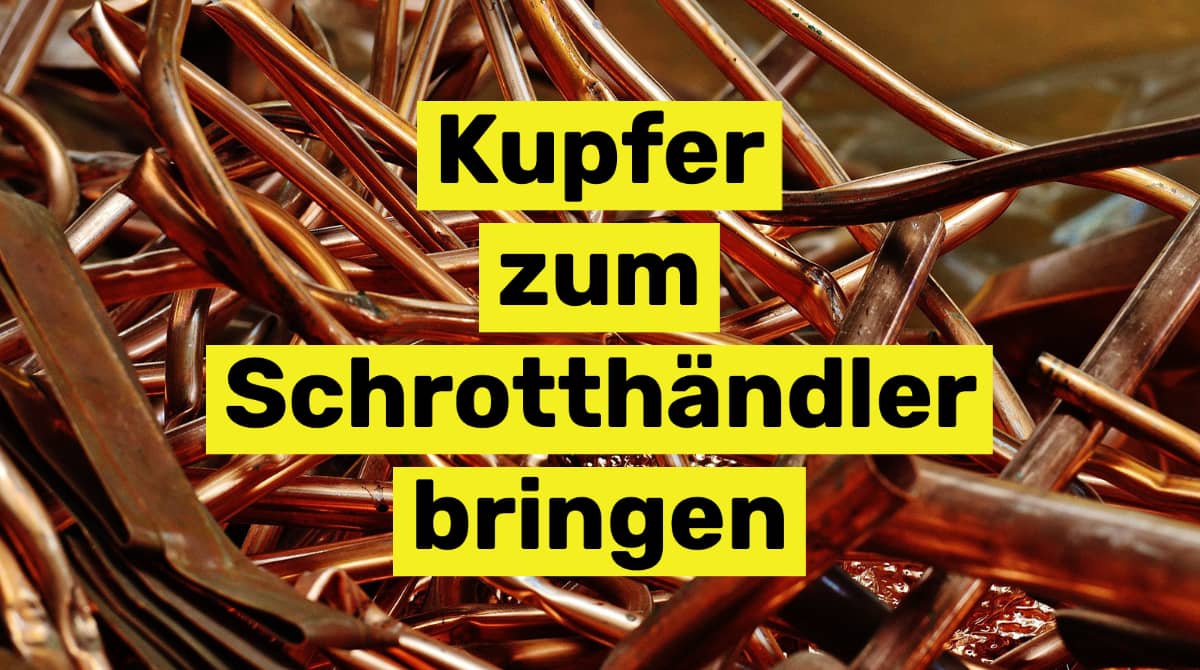 Kupferschrott zum Schrotthändler bringen